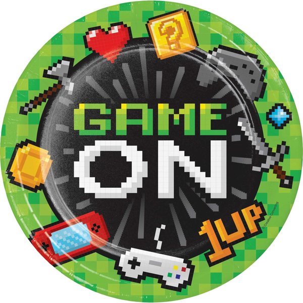 Creative Converting Video Game Party Paper Plates, 9", 96PK 336033